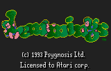 Lemmings title screen for Atari Lynx